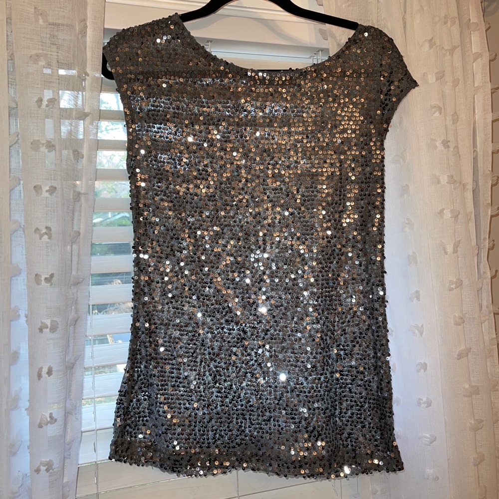 Silver sequin top for HOLIDAYS
